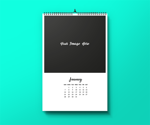 Picture of Classic but Cute - Wall Calendar Template - Just Add Your Pictures 