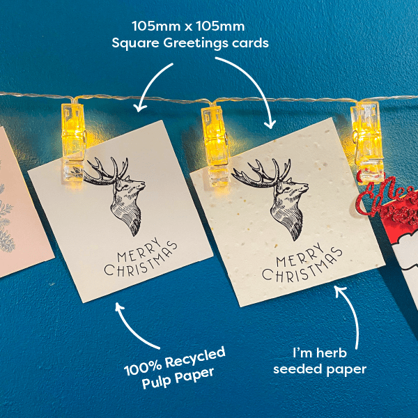 Picture of *New* Square Christmas Card Stag Head